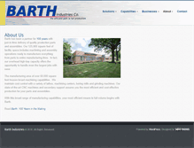 Tablet Screenshot of barthindustries.com